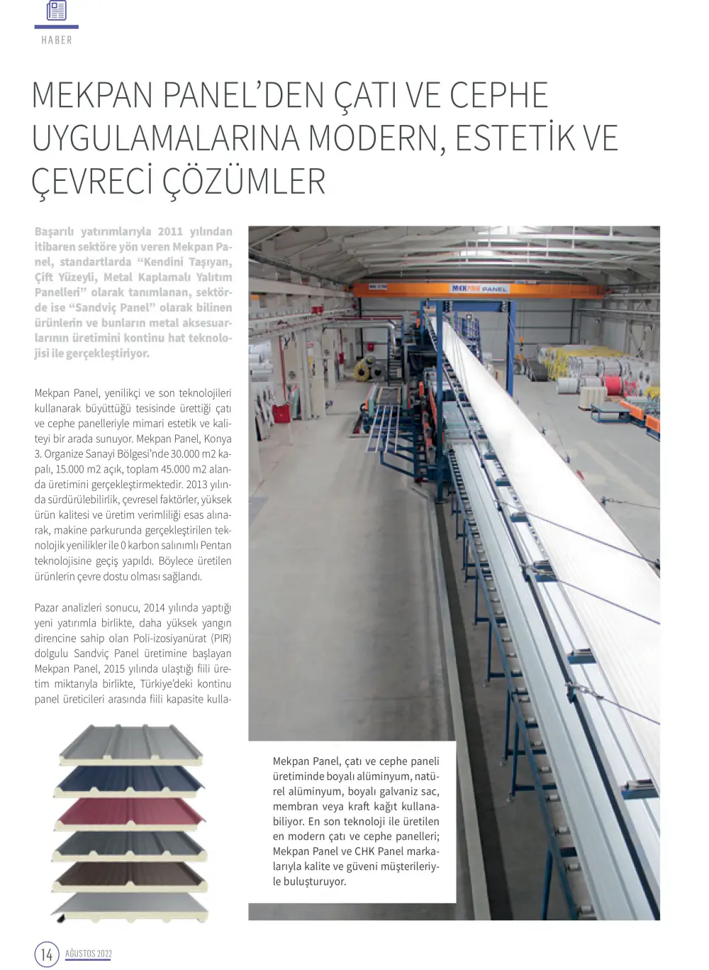 Yapı Magazin Dergisi - Mekpan Panel